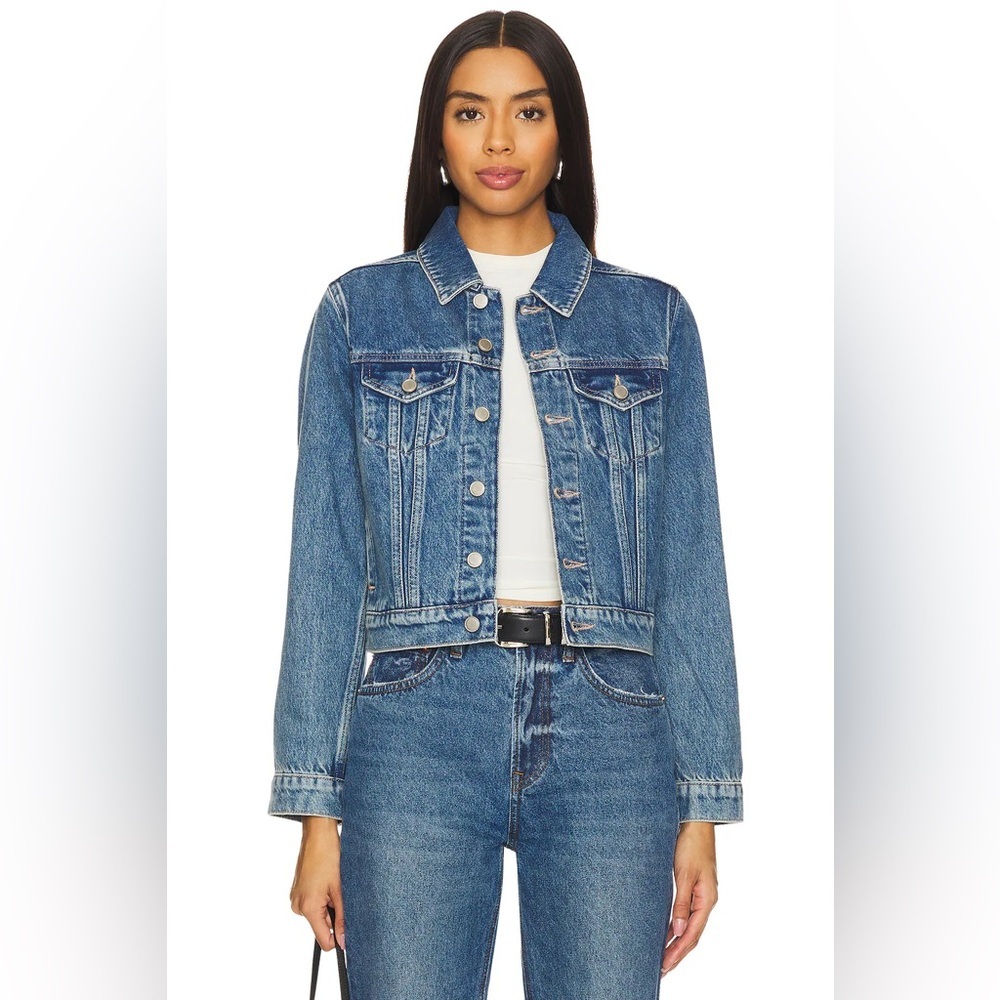 Good American Shrunken Trucker Denim Jacket- XS